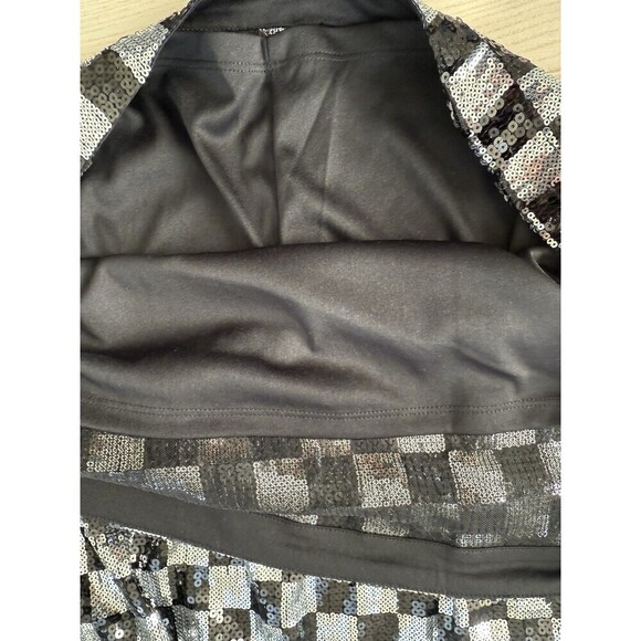 Bar lll Printed Mesh Mock-Neck mini Dress black grey With Side Slit Size Xl - Picture 8 of 10